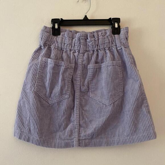 PACSUN lavender purple corduroy paperbag mini skirt - Picture 3 of 4